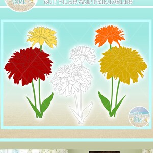 Crisantemo caduta fiore fogliame SVG file per Cricut Silhouette - Dxf Eps Pdf Png incluso
