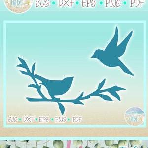 Bird Tree Branch Flying SVG Files for Cricut Silhouette - Dxf Eps Pdf Png Included