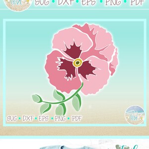 Pansy Flower SVG Files for Cricut Silhouette - Dxf Eps Pdf Png Included