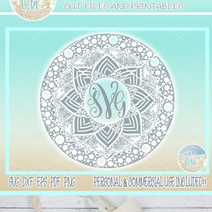 Hand Drawn Mandala Zentangle SVG Files for Cricut Silhouette - Dxf Eps Pdf Png Included