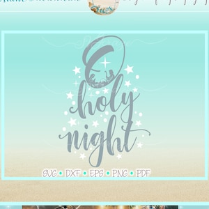 Christmas Song Oh Holy Night Nativity Scene SVG Files for Cricut Silhouette - Dxf Eps Pdf Png Included