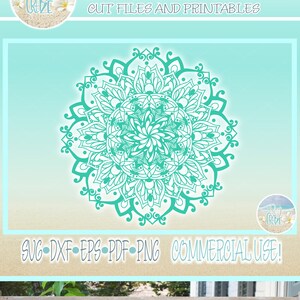 Archivos SVG de mandala zentangle dibujados a mano para silueta de Cricut (DXF, EPS, PDF, PNG incluidos)