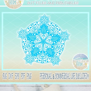Hand Drawn Mandala Zentangle SVG Files for Cricut Silhouette - Dxf Eps Pdf Png Included