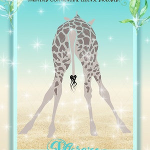 File SVG di testa di giraffa per Cricut Silhouette - Dxf Eps Pdf Png incluso Zoo animale divertente