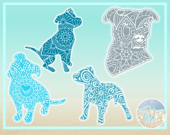 Download Pit Bull Mandala Etsy