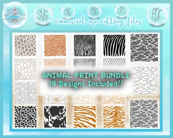 Animal Print Bundle SVG Files for Cricut Silhouette - Dxf Eps Pdf Png Included