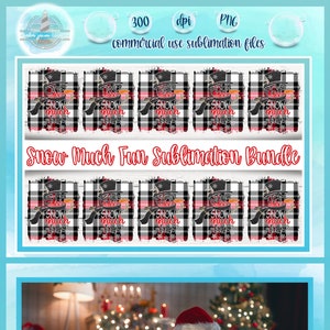 Plaid Snowman Sublimation PNG | Snow Much Fun Snowman Quote Kids Ages 1 - 10 Sublimation Printable Designs 300 dpi PNG Clipart DTG Printing