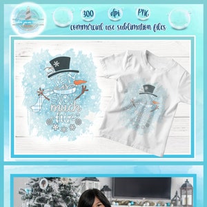 Snowman PNG | Ten Is Snow Much Fun Snowman Quote | Kids Sublimation Printable Designs 300 dpi PNG Instant Download Clipart - DTG Printing