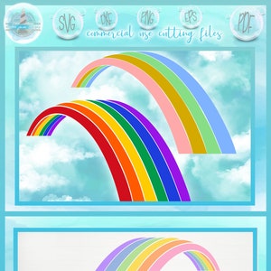 Rainbow Bridge SVG Files For Cricut Silhouette - Dxf Eps Pdf Png Incluído - Baby Room Decor Printable Clipart Sublimation