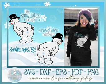 Wie Schneeflocken wirklich gemacht werden Schneemann, lustiges Weihnachtszitat, SVG-Dateien für Cricut, Weihnachtsverzierung, Schild, Shirt, Dekor