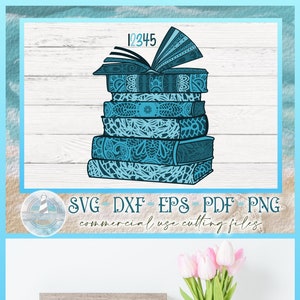 3D Layered Design | 3D Stack of Books Mandala SVG | Multi Layered Mandala SVG Files for Cricut Silhouette Paper Crafting