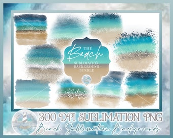 Beach Background for Sublimation Bundle - Summer Sublimation Designs - Printable Clipart PNG - 300 dpi png for sublimation printing