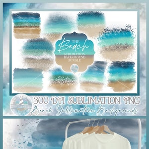 Fondo de playa para paquete de sublimación - Diseños de sublimación de verano - Clipart imprimible PNG - 300 ppp png para impresión por sublimación