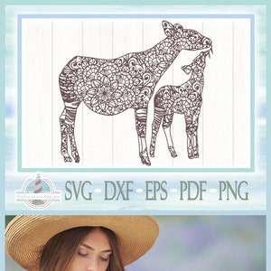 Okapi Mandala SVG | Okapi SVG | Mandala SVG Files for Cricut Silhouette - Dxf Eps Pdf Png Included