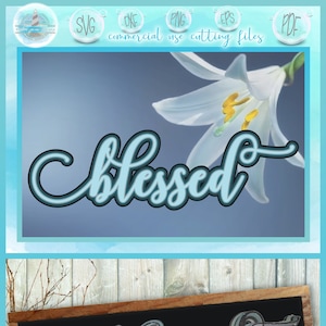 3D Layered Design - Blessed Multi Layered SVG Files for Cricut Silhouette Paper Crafting - Laser - 3D Scroll Saw SVG