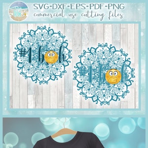 REIF! Cuss Schimpfwort Mandala Zentangle SVG-Dateien für Cricut Silhouette - Dxf Eps Pdf Png enthalten #1 Hündin