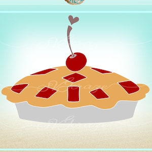 Arquivos SVG de Torta de Cereja de Ação de Graças para Cricut Silhouette - Dxf Eps Pdf Png Incluído