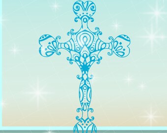 Download Mandala cross svg | Etsy