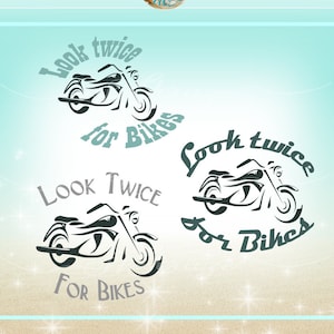 Guarda due volte per le bici file SVG per Cricut Silhouette - Dxf Eps Pdf Png incluso - si prega di essere consapevoli, cercare biciclette