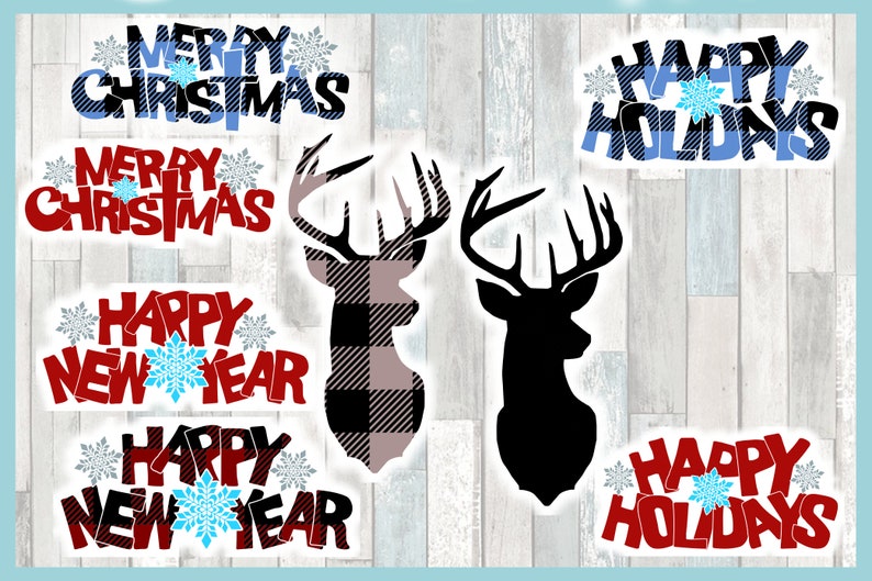 Christmas Buffalo Plaid Bundle SVG Files for Cricut Silhouette - Dxf ...