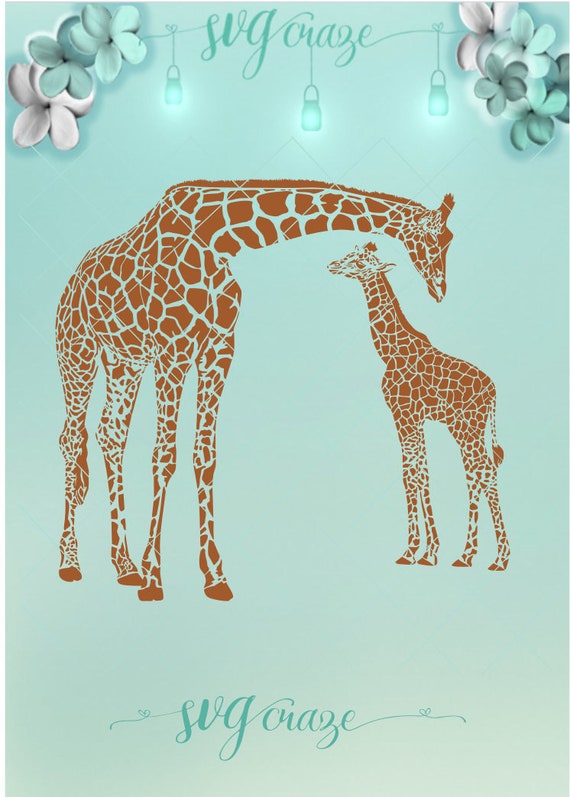 Giraffe Svg Mom and Baby Giraffe SVG Giraffe Family Svg Baby | Etsy