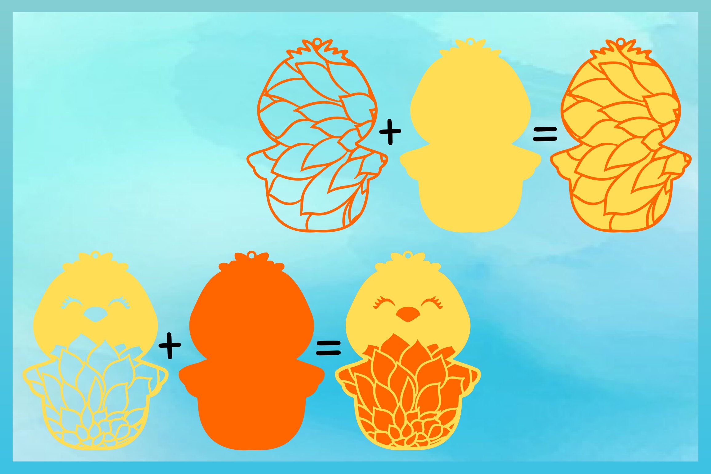 Easter Layered Earring SVG Bundle Faux Leather or Wood | Etsy