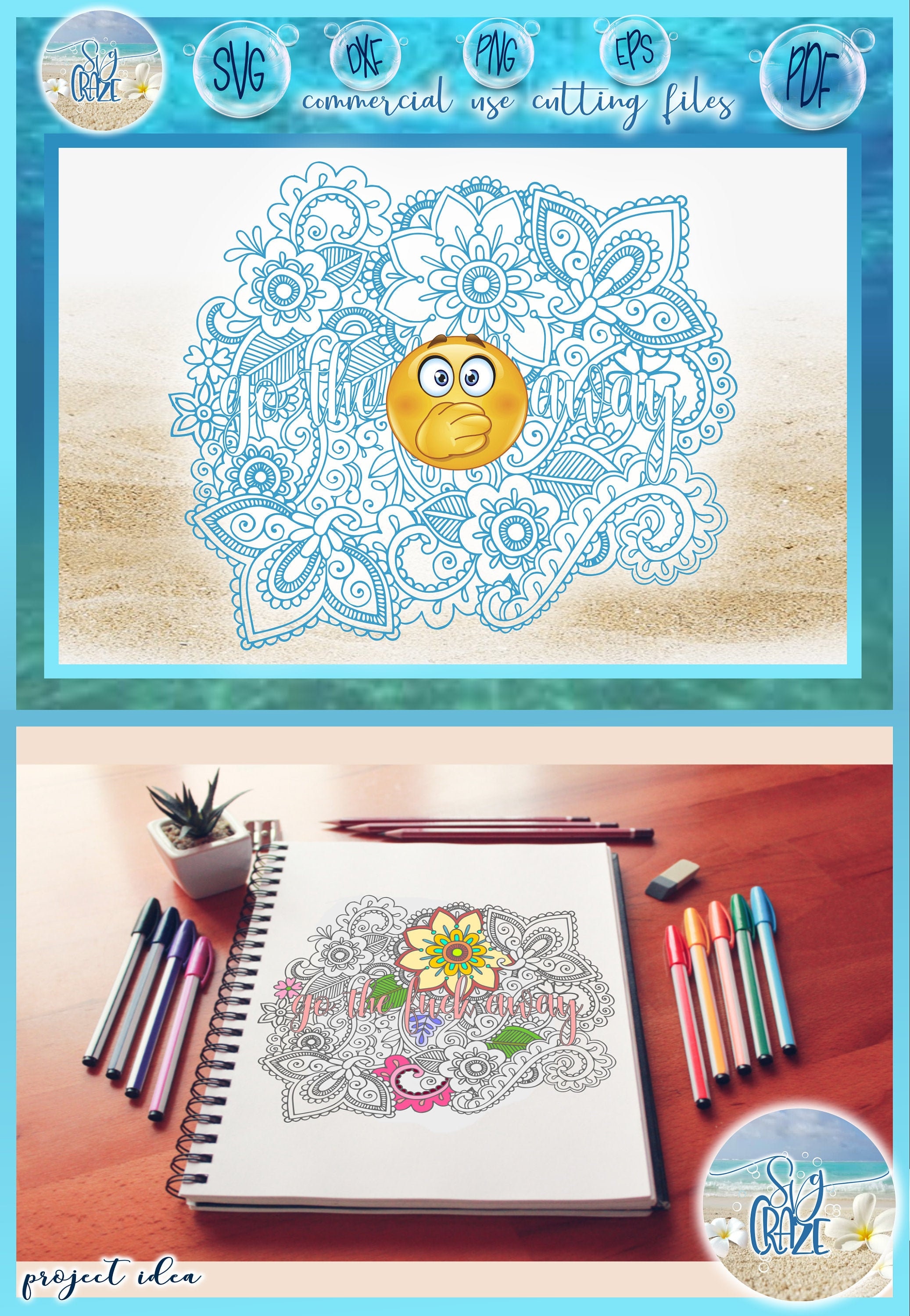 Download OFFENSIVE NSFW Cuss Swear Word Go The Fuck Away Mandala ...