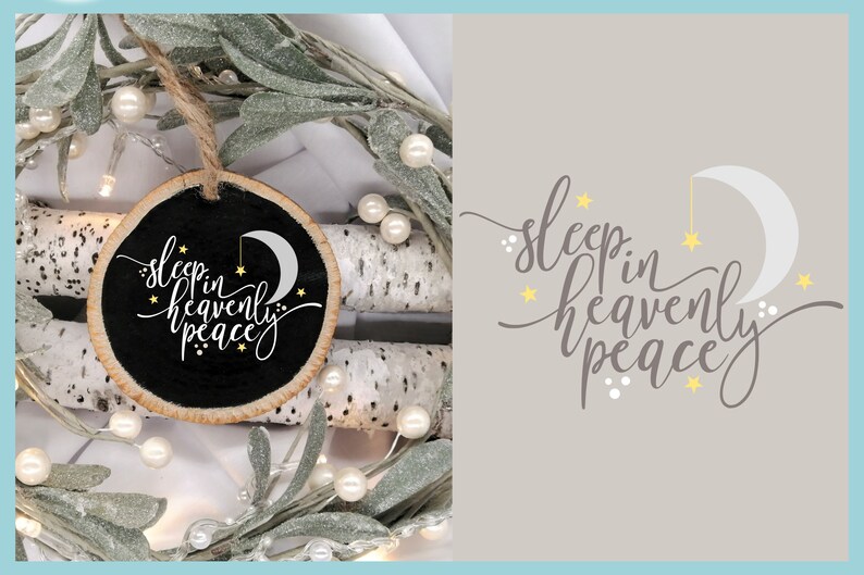 Sleep In Heavenly Peace Silent Night Christmas Song Lyrics SVG Etsy