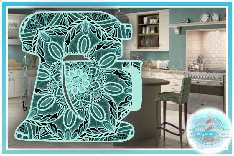 Download 3D Layered Design 3D Kitchen Mixer Mandala SVG Multi | Etsy