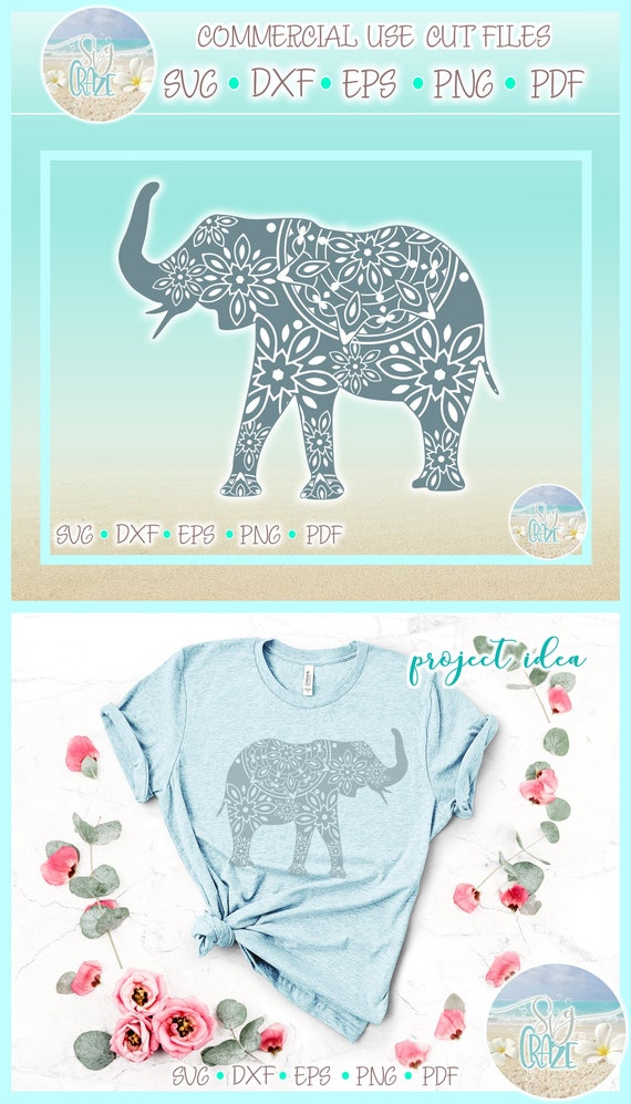 Download Elephant Mandala Svg Files For Cricut Silhouette Dxf Eps Pdf Etsy