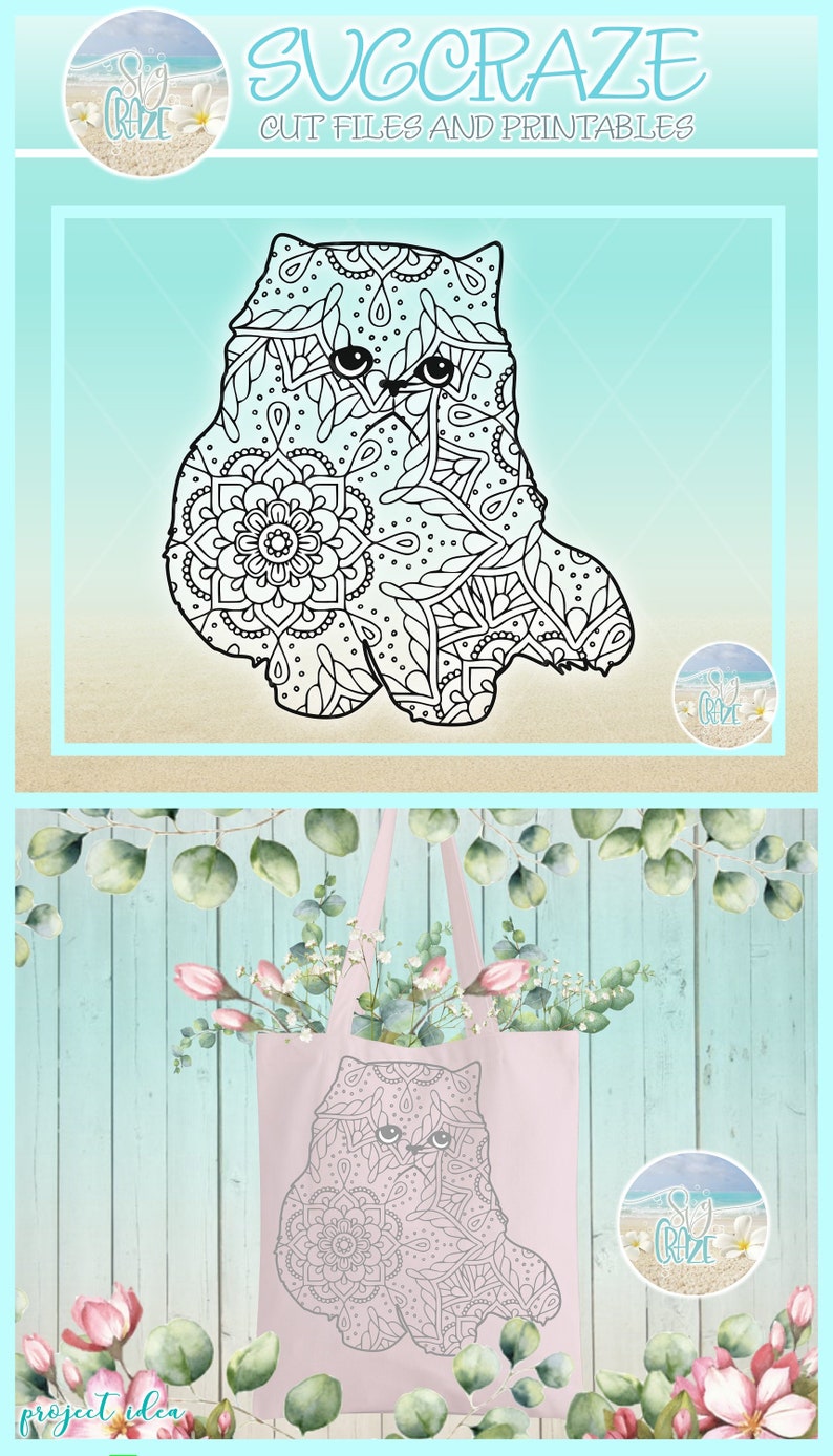 Free Free Cricut Cat Mandala 490 SVG PNG EPS DXF File