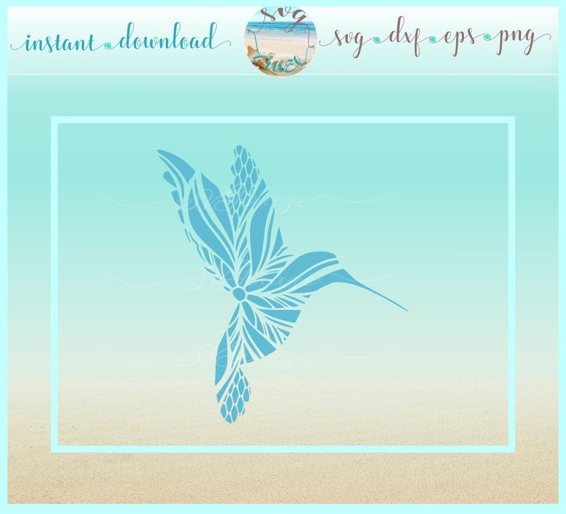 Download Hummingbird Mandala Zentangle SVG Files for Cricut Silhouette | Etsy