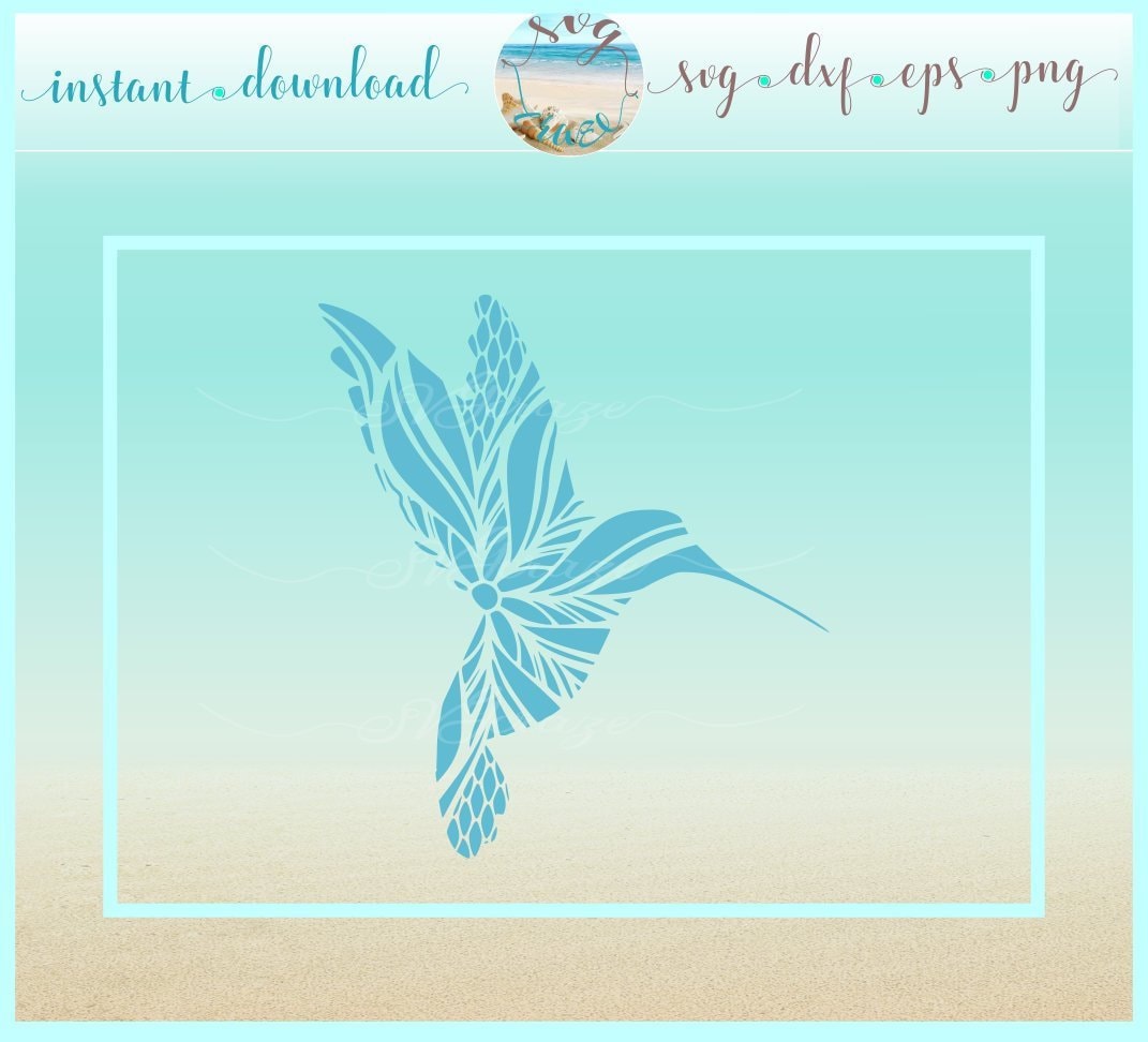 Download Hummingbird Mandala Zentangle SVG Dxf Eps Png PDF Files ...