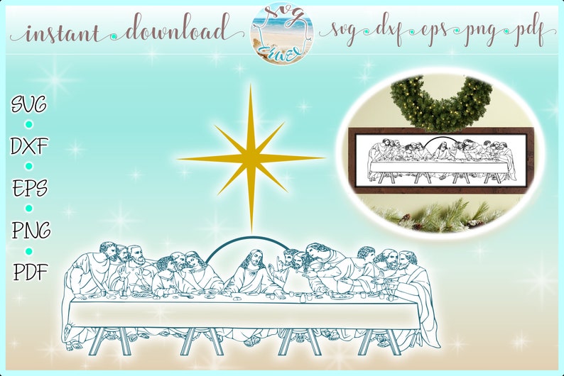 Download Christmas SVG The Last Supper SVG Dxf Eps Pdf PNG Files ...