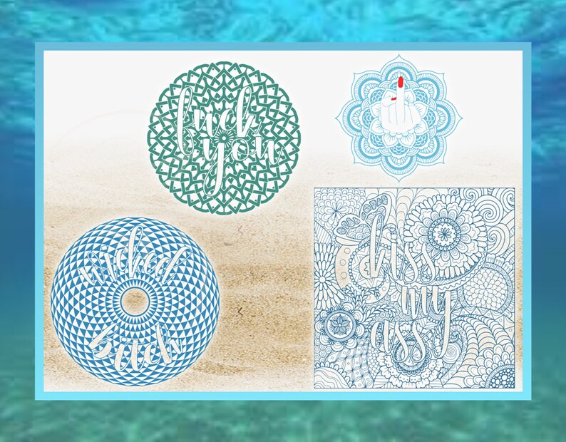 Download OFFENSIVE Cuss Swear Word Mandala Zentangle Bundle SVG Dxf ...