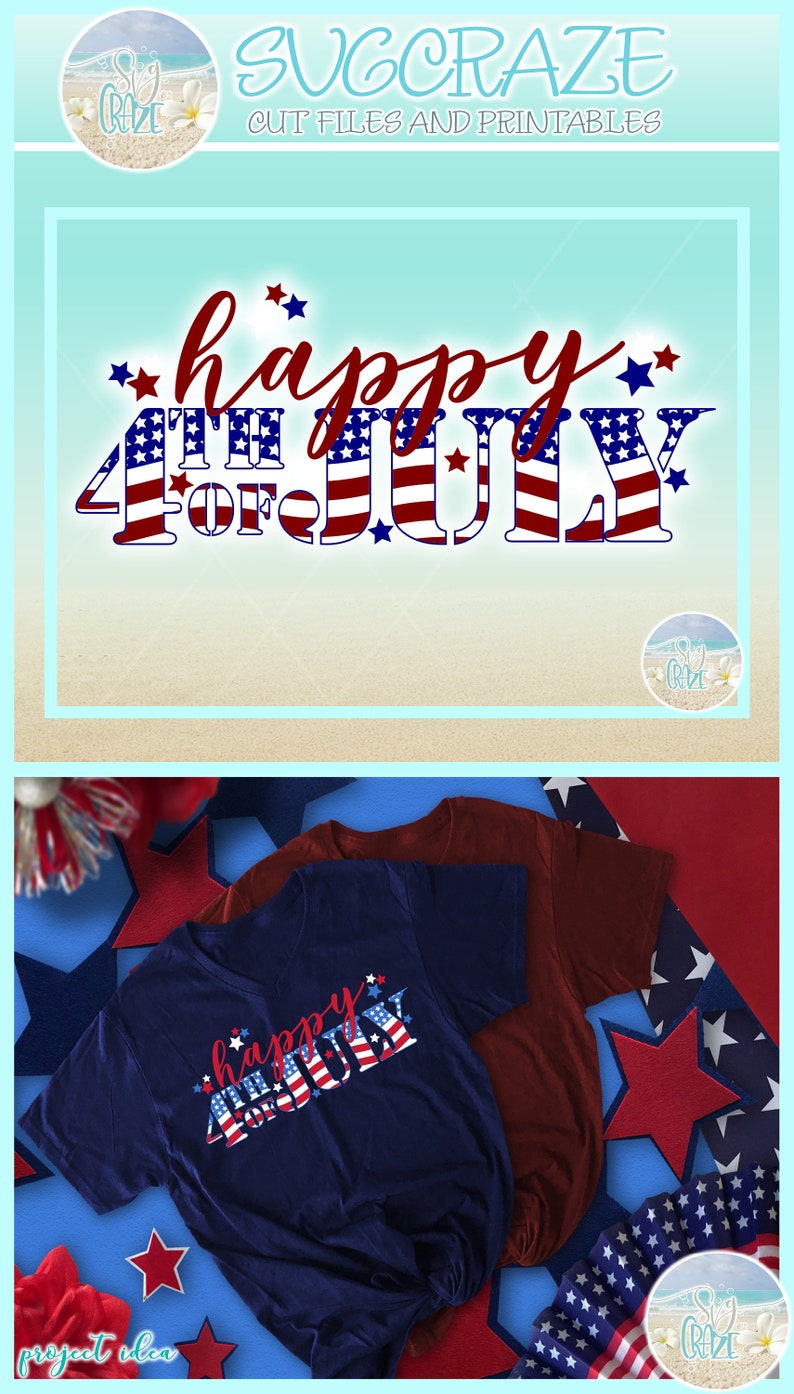 Happy 4th of July Independence Day Usa Flag SVG Files for Cricut ...
