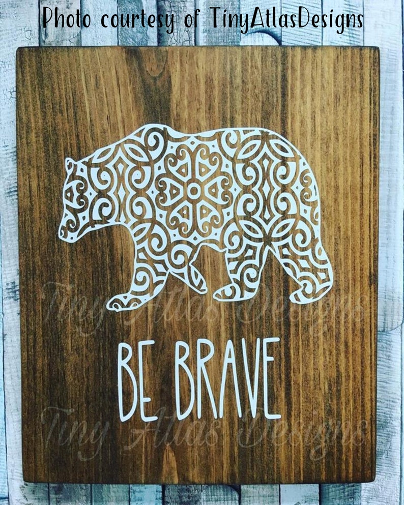 Download Bear Mandala Zentangle SVG Files for Cricut Silhouette Dxf ...