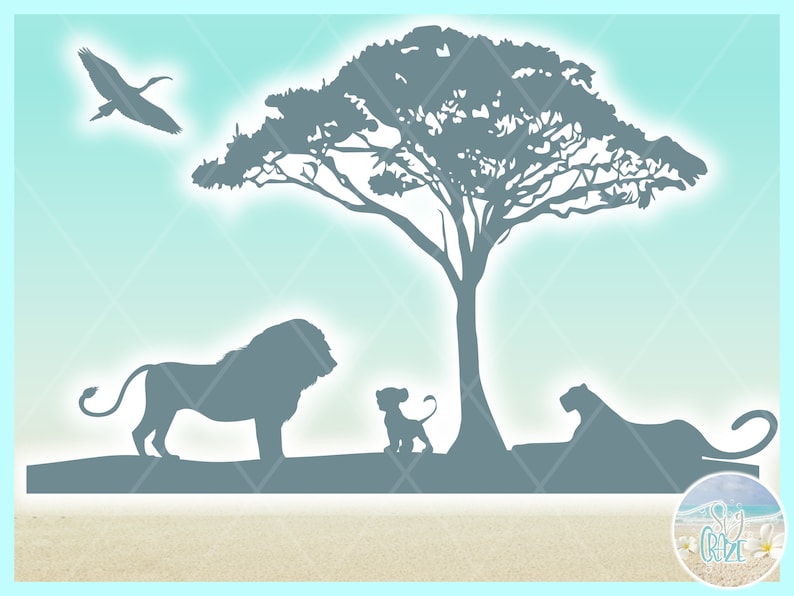 Download Lion Family Safari Silhouette SVG Files for Cricut ...