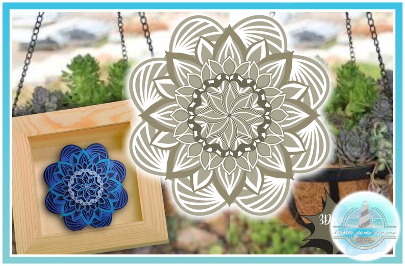 Download Easy 3D Layered Design Floral Mandala SVG file Multi | Etsy