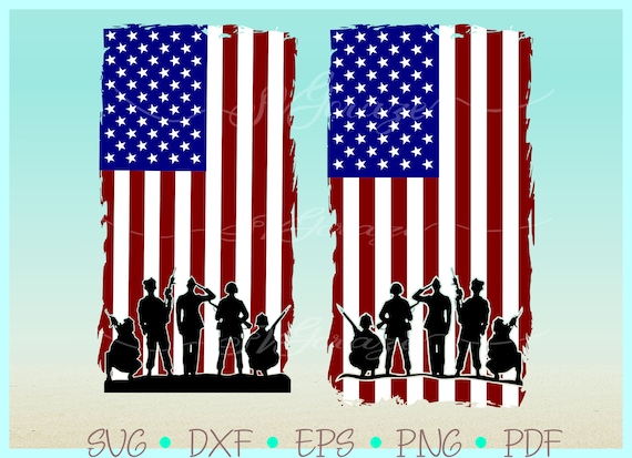 American Soldiers Us Flag Cuttable Design SVG PNG DXF /& eps Designs Cricut Cameo File Silhouette