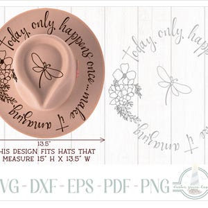 Heute passiert nur einmal, machen Sie es erstaunlich Blumen Zitat Hat Brennendes Design - Für Pyrographie - SVG Dxf Eps Pdf Png und Word-Dateien