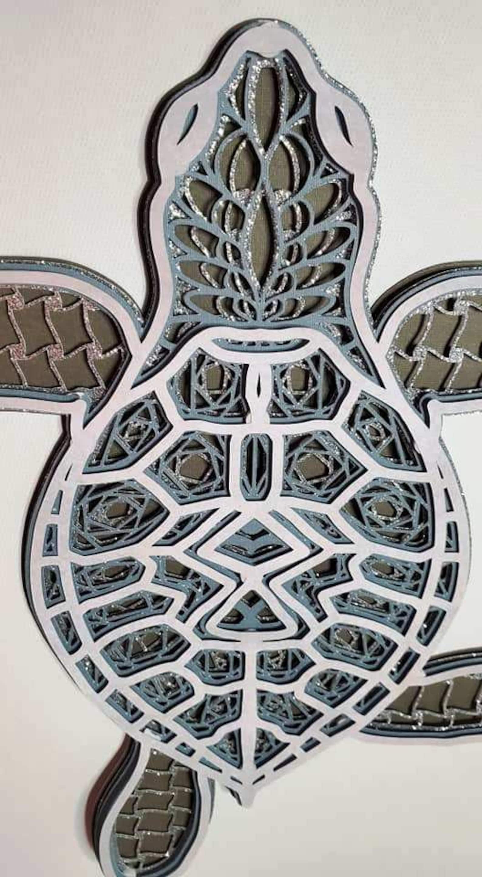 Download 3D Layered Design Sea Turtle Mandala SVG file Multi | Etsy