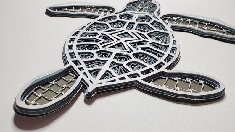Download 3D Layered Design Sea Turtle Mandala SVG file Multi | Etsy