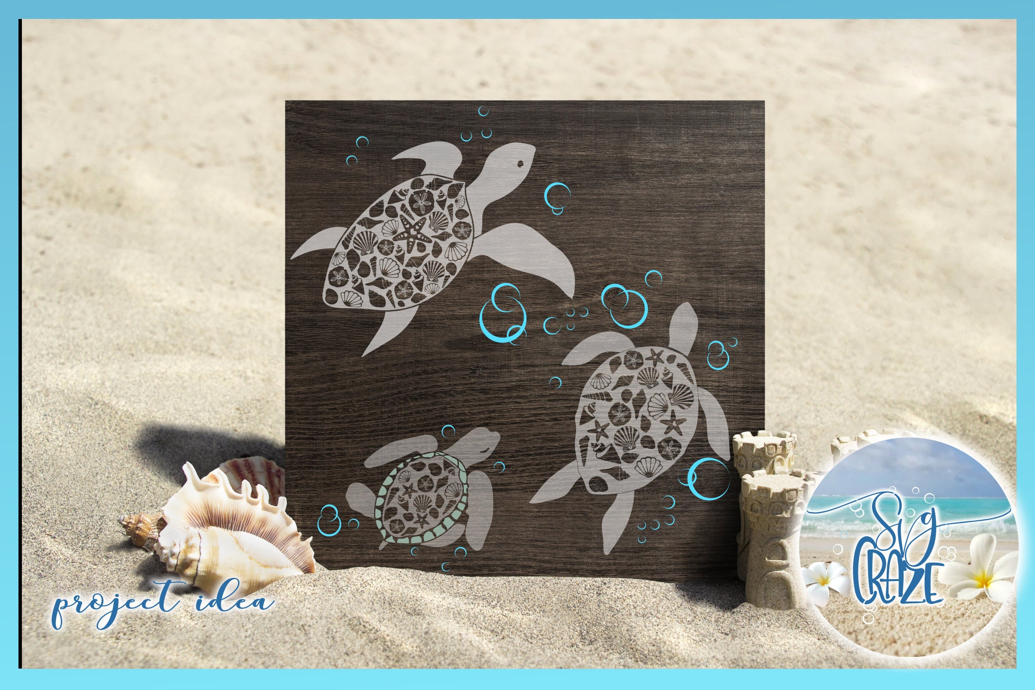 Turtle Rattle Shell Svg Seashell Turtle Family SVG Files for Cricut Silhouette - Dxf Eps Pdf ...
