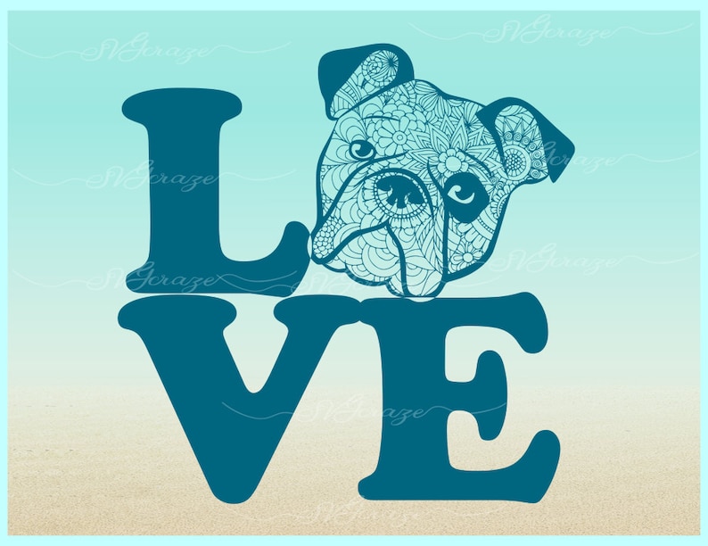 Download Bulldog Mandala Zentangle SVG Files for Cricut Silhouette ...