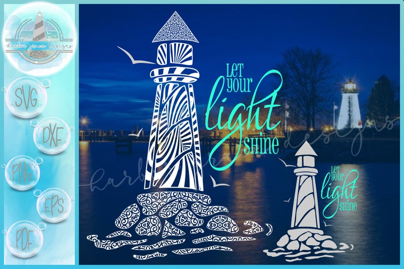 Download Lighthouse Mandala Zentangle Let Your Light Shine Quote ...