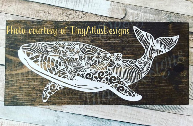 Download Blue Whale Mandala Zentangle SVG Files for Cricut ...