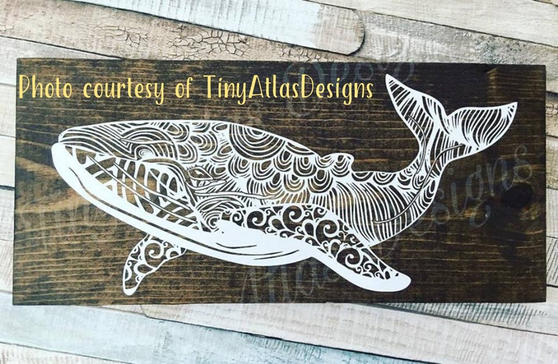 Download Blue Whale Mandala Zentangle SVG Files for Cricut Silhouette | Etsy