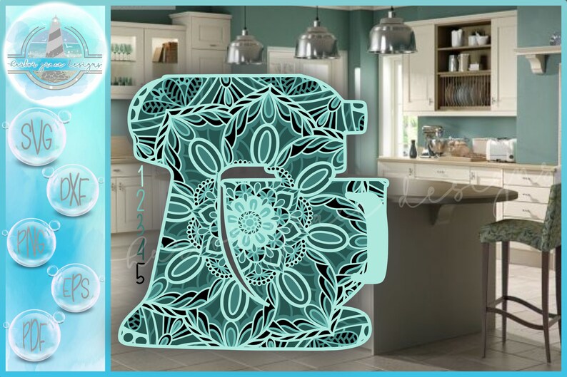 Download 3D Layered Design 3D Kitchen Mixer Mandala SVG Multi | Etsy