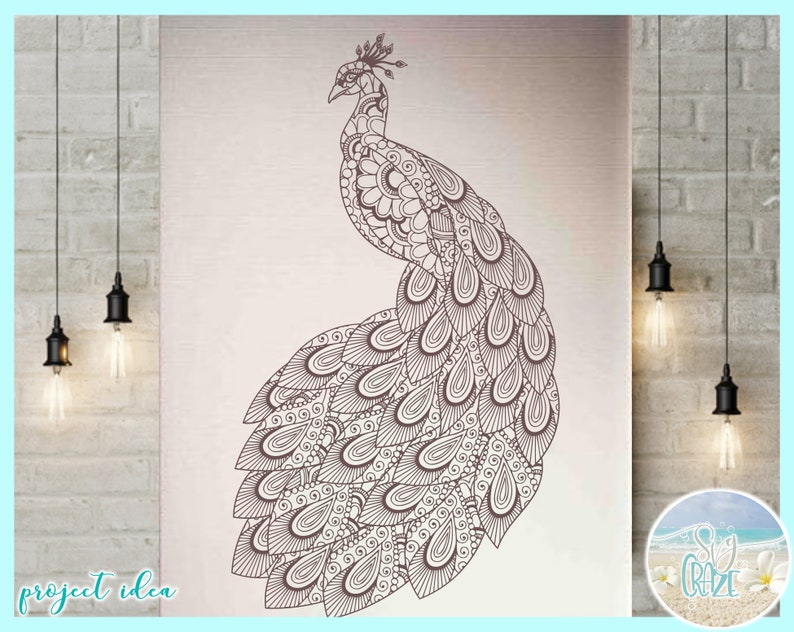 Download Peacock Mandala Zentangle SVG Files for Cricut Silhouette ...
